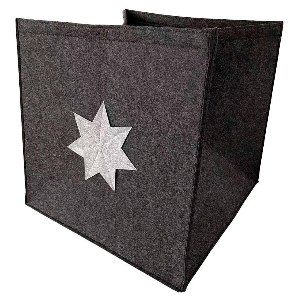 Ящик для хранения Arya Home Collection из фетра 30x30x30 см Star Антрацит - фото 2