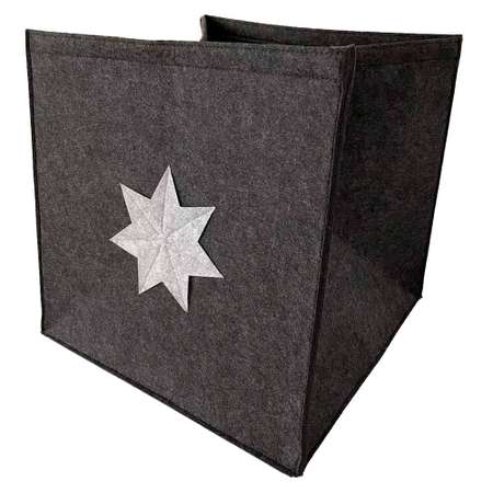 Ящик для хранения Arya Home Collection из фетра 30x30x30 см Star Антрацит