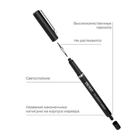 Маркеры DENKSY 6 цв.