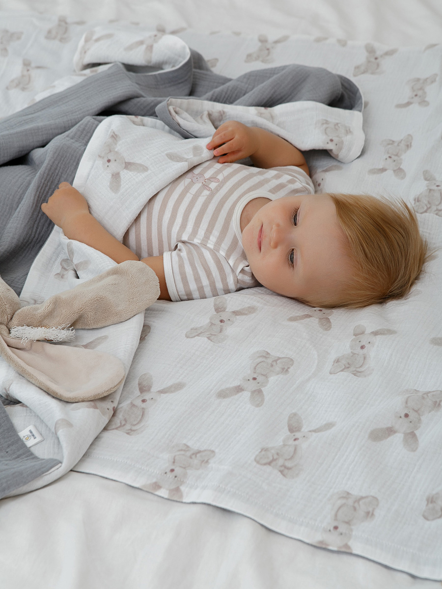 Плед ЛетиПташка Серый 95 x 130 см хлопок - фото 10