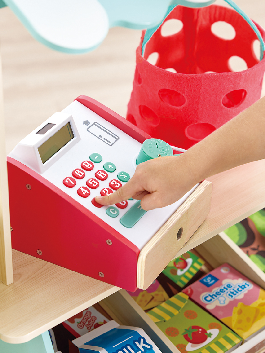 Игровой набор Hape продукты, прилавок, касса - фото 5
