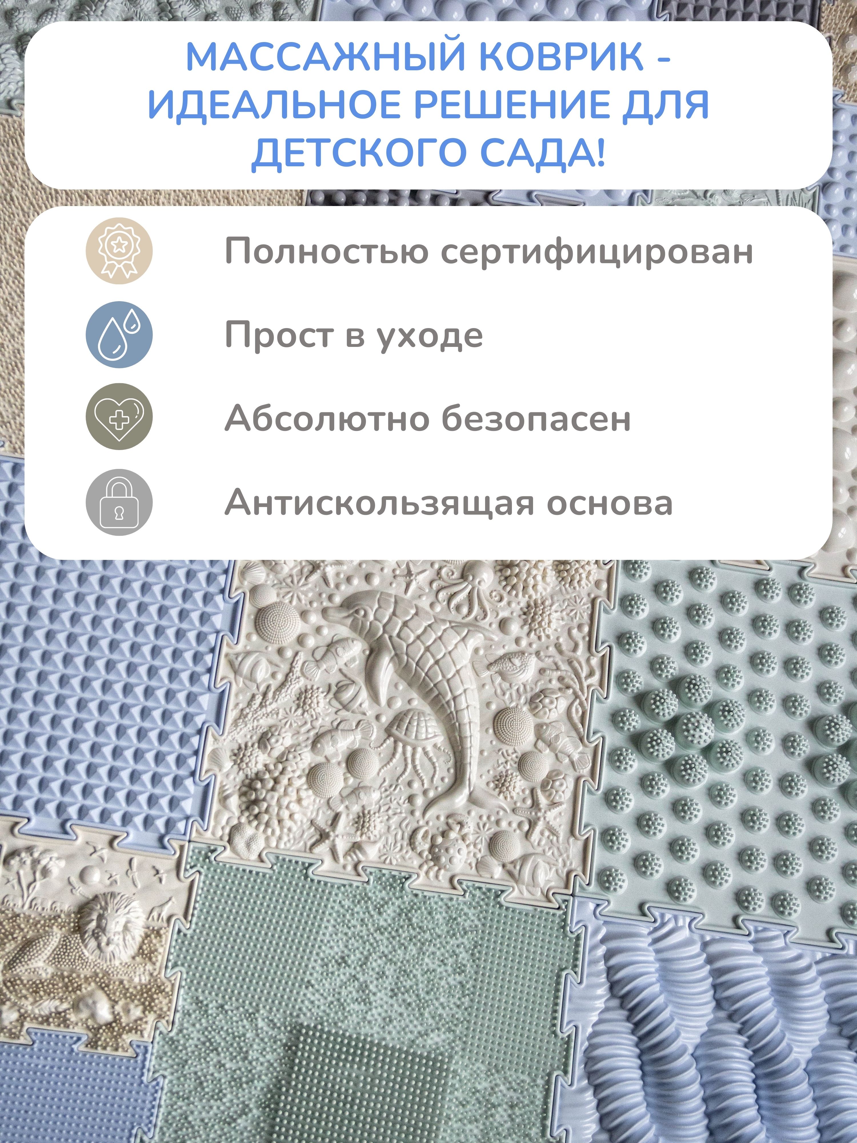 Коврик-пазл Ортодон массажный развивающий 26 x 300 см - фото 17