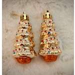 Елочки рождественские золотые 2шт 7см Магия праздника MAG1910