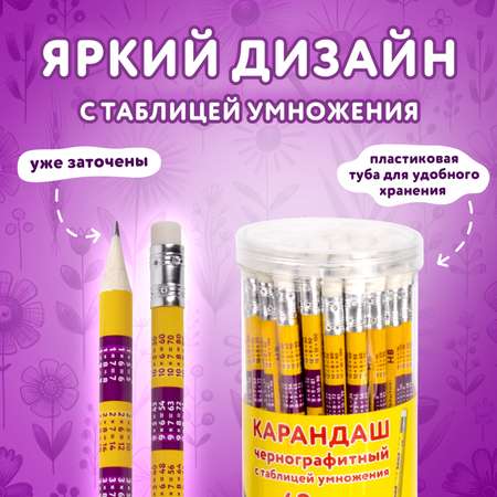 Карандаши чернографитные Юнландия 8 шт.