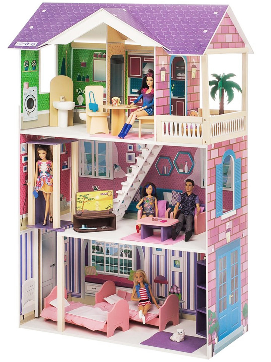 Домик для кукол PAREMO 121 см с мебелью PD318-14 - фото 4