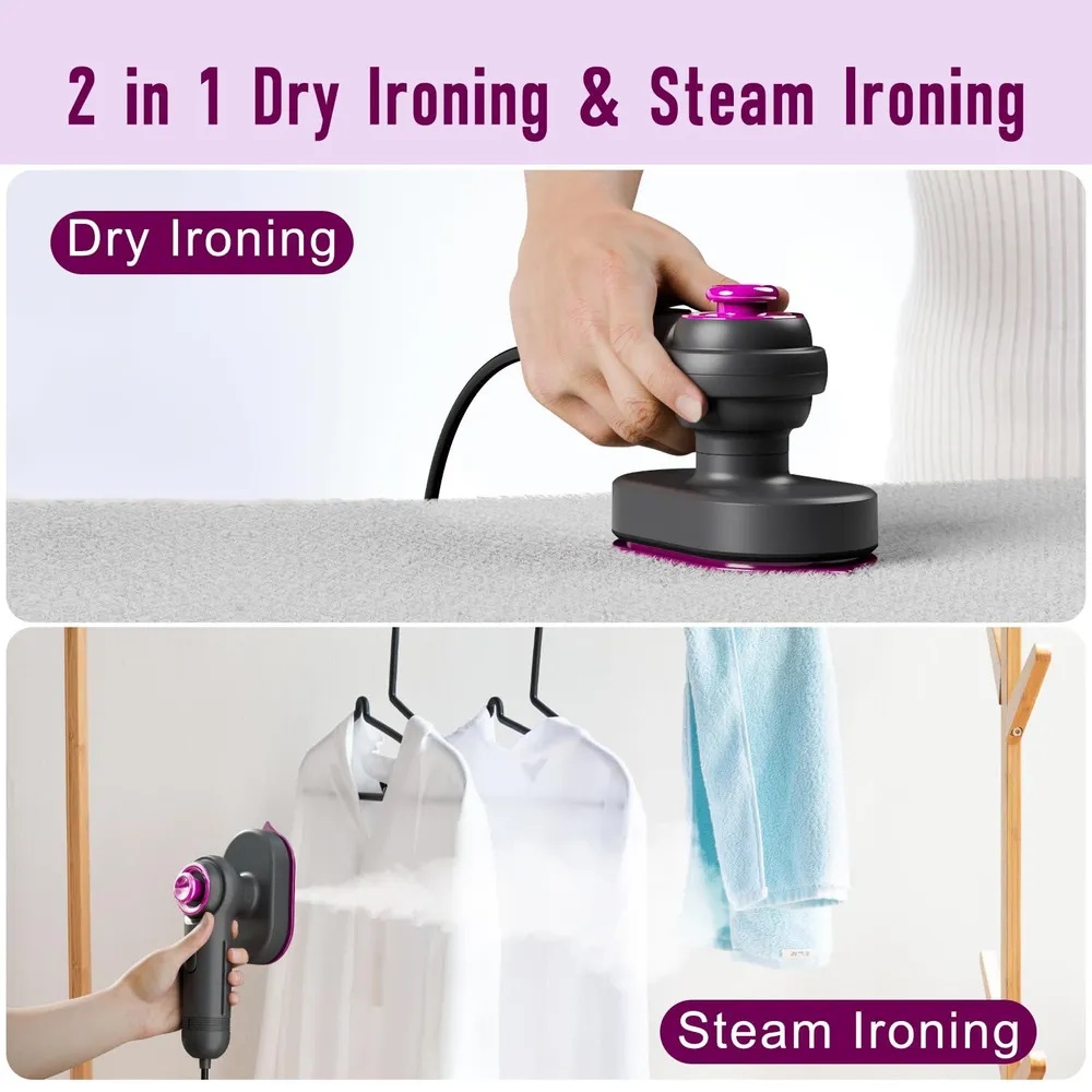 Отпариватель для одежды ручной 23 Вт CASTLELADY Мини портативный утюг дорожный - фото 12