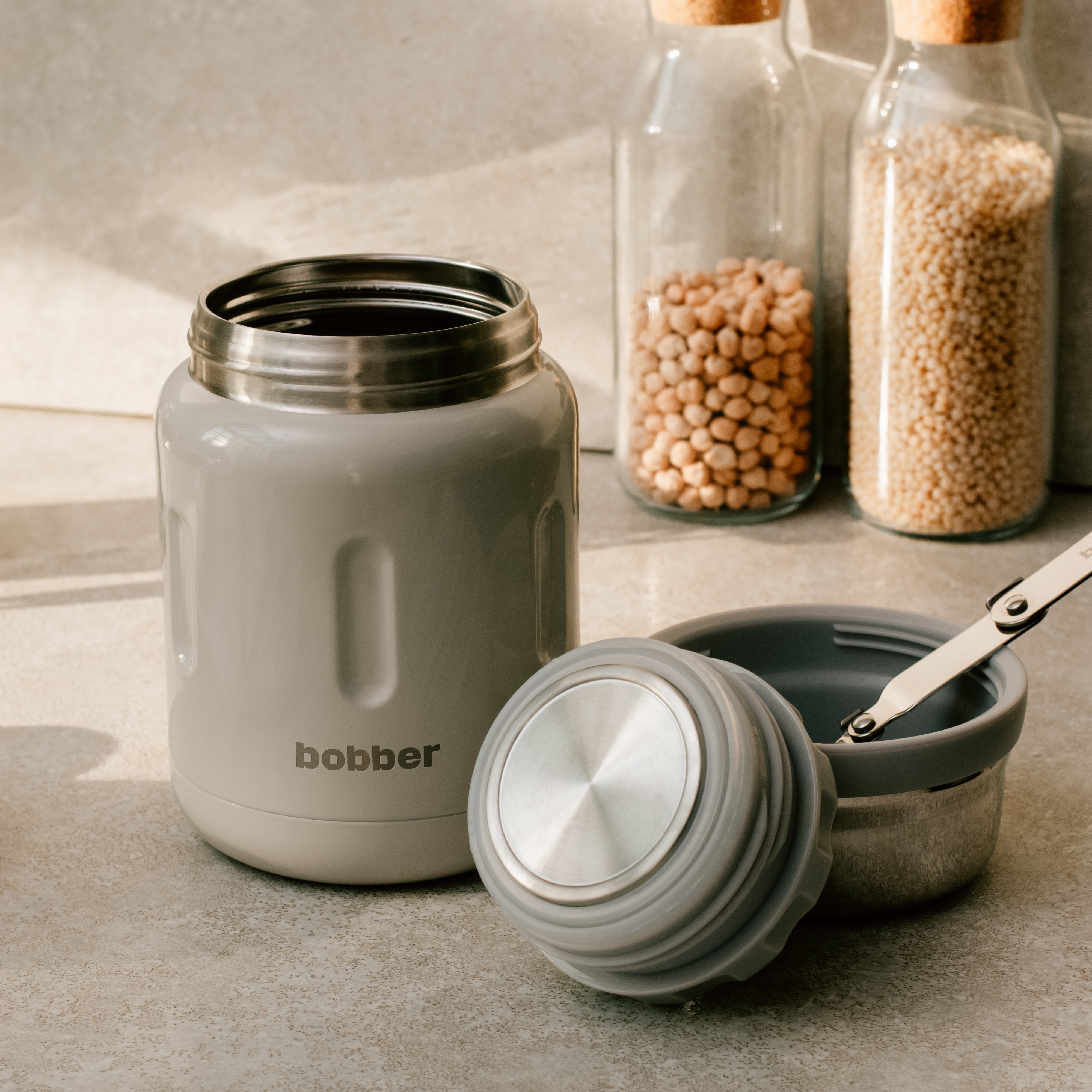 Термос для еды Jerrycan 700 мл Bobber серый - фото 3