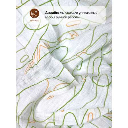 Полотенце для новорожденного Qwhimsy уголок с капюшоном махровое