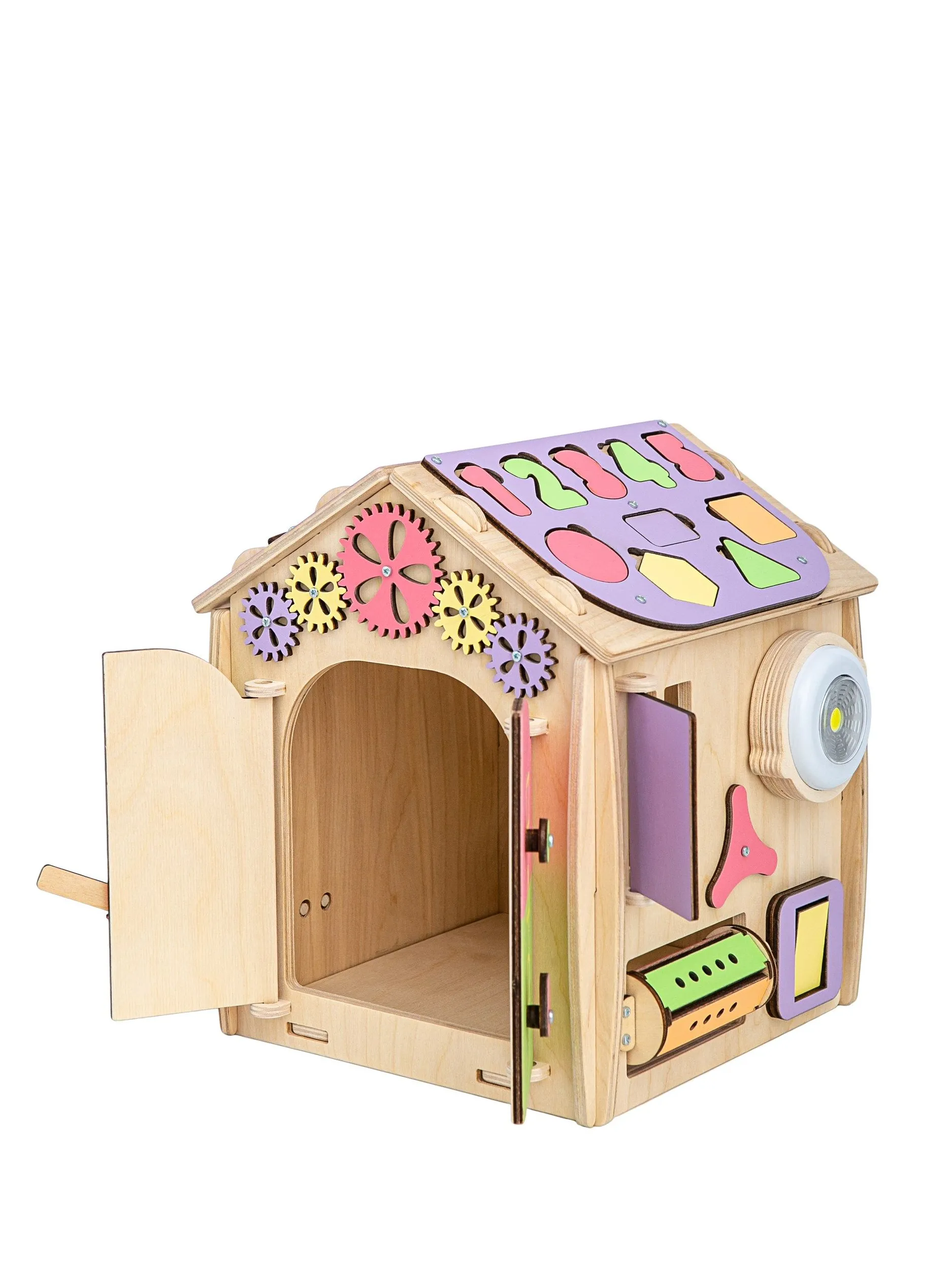 Игрушка Mag Wood бизиборд Кручу-верчу пастельный - фото 7