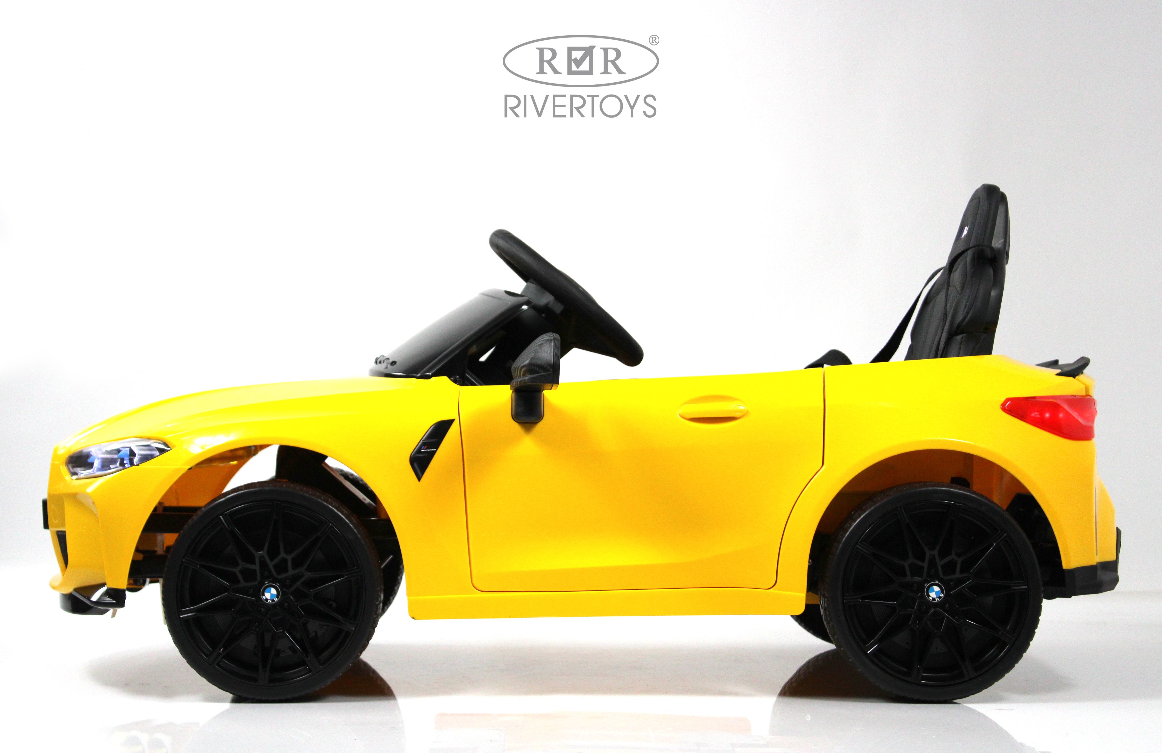 Электромобиль RIVERTOYS BMW A004AA-BMW-YELLOW С пультом ДУ - фото 13