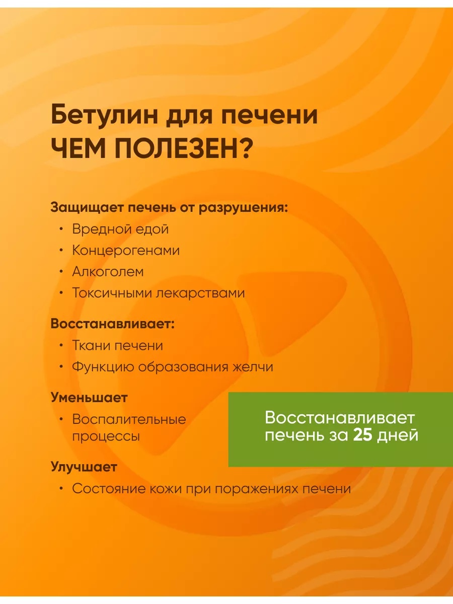 Бетулин Incoda для очищения печени и сосудов, снижение холестерина, порошок 30гр - фото 3