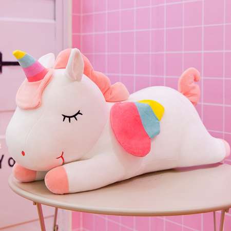 Мягкая игрушка Kisme Единорог 40 см белый