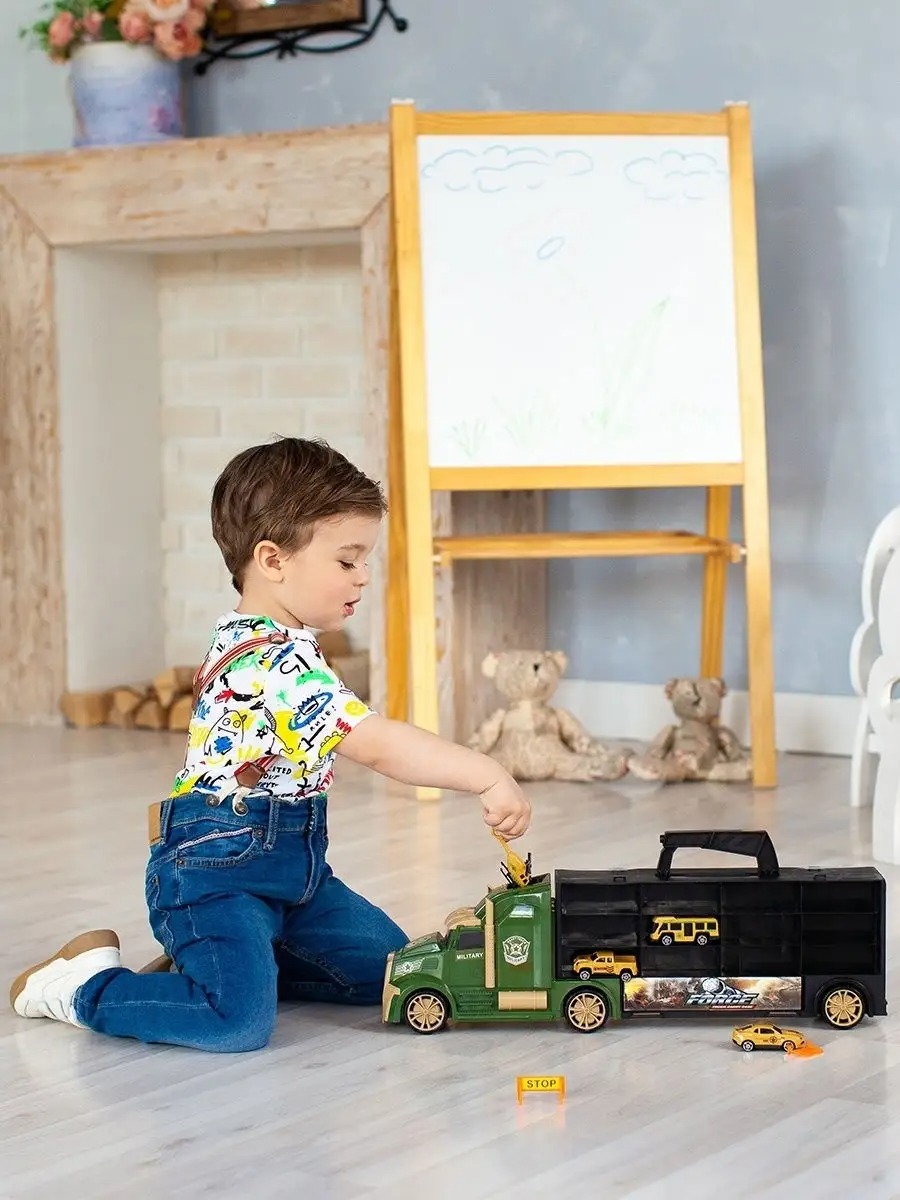 Автовоз Givito Милитари с тоннелем G205-017 - фото 3