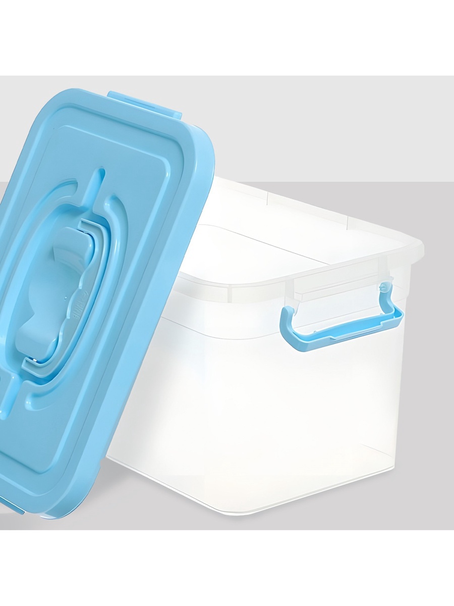 Контейнер для хранения Соломон с крышкой 6,5 л цвет: голубой - фото 4