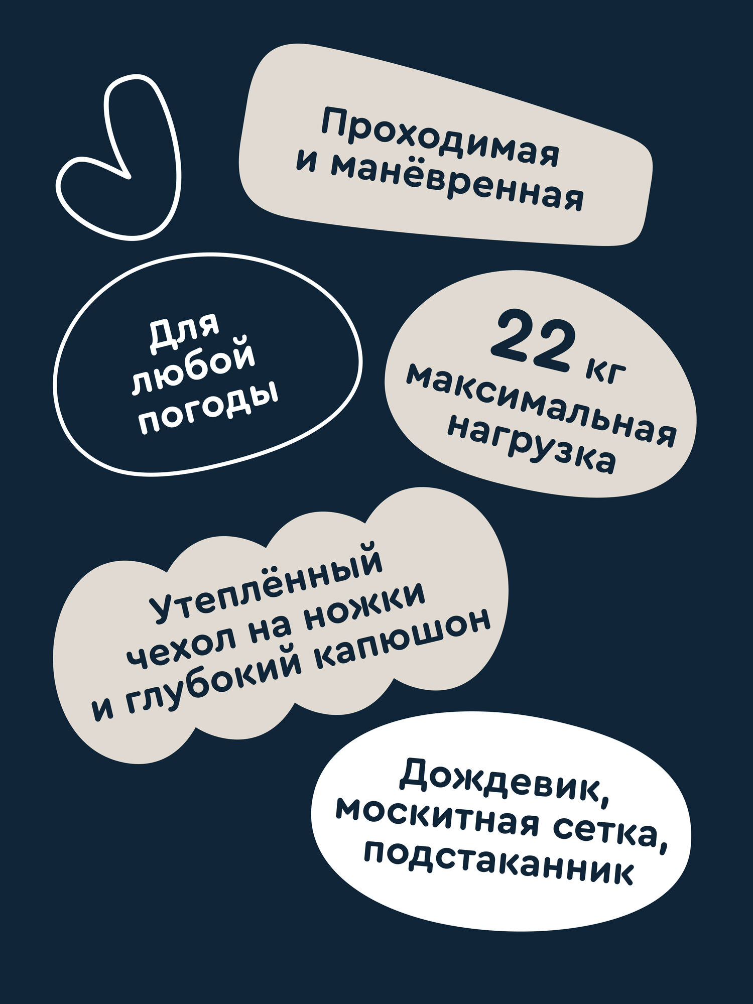 Коляска прогулочная Junion Volli синий - фото 17