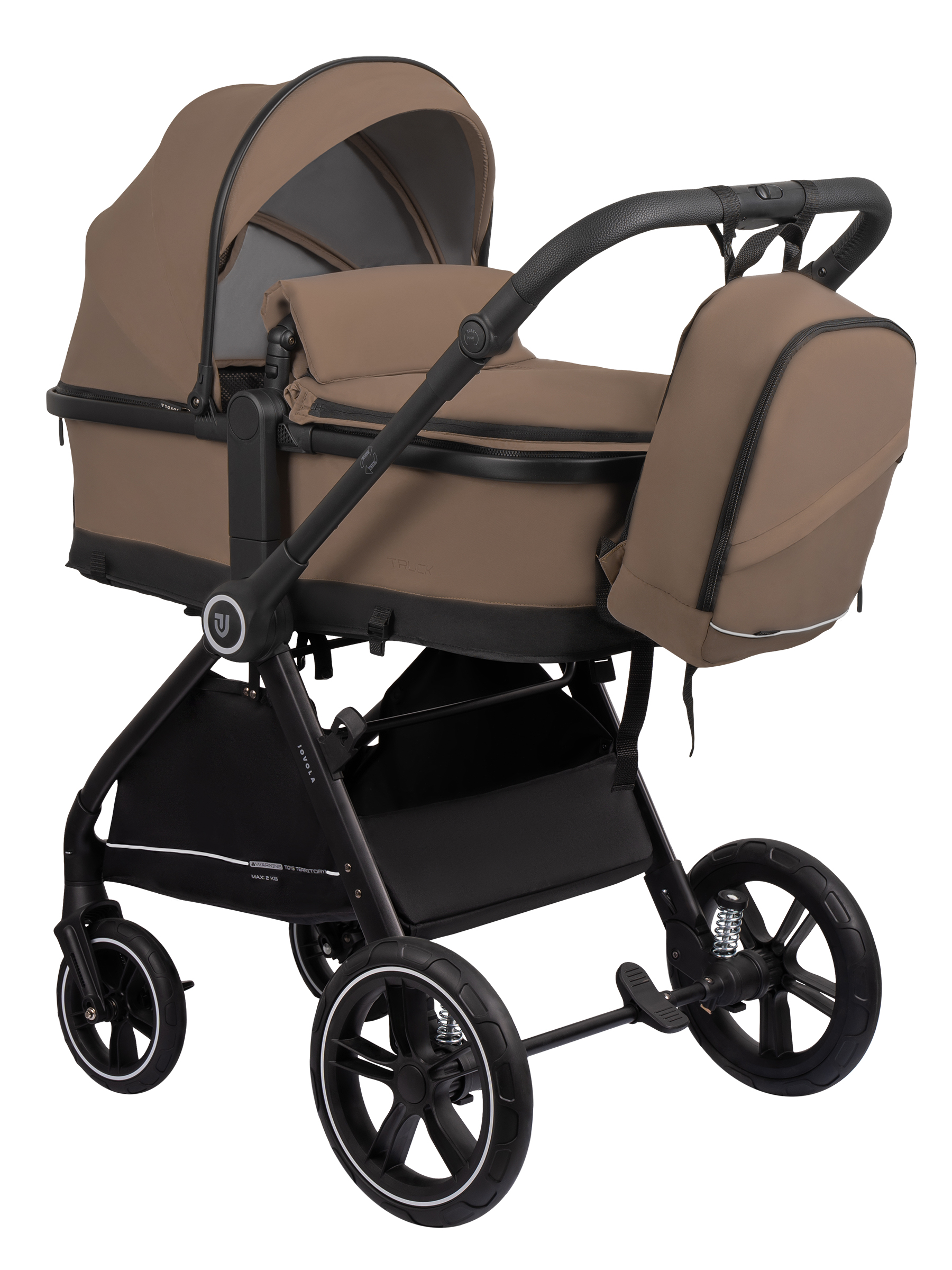 Коляска трансформер JOVOLA Truck, перекидная ручка бежевый - фото 1