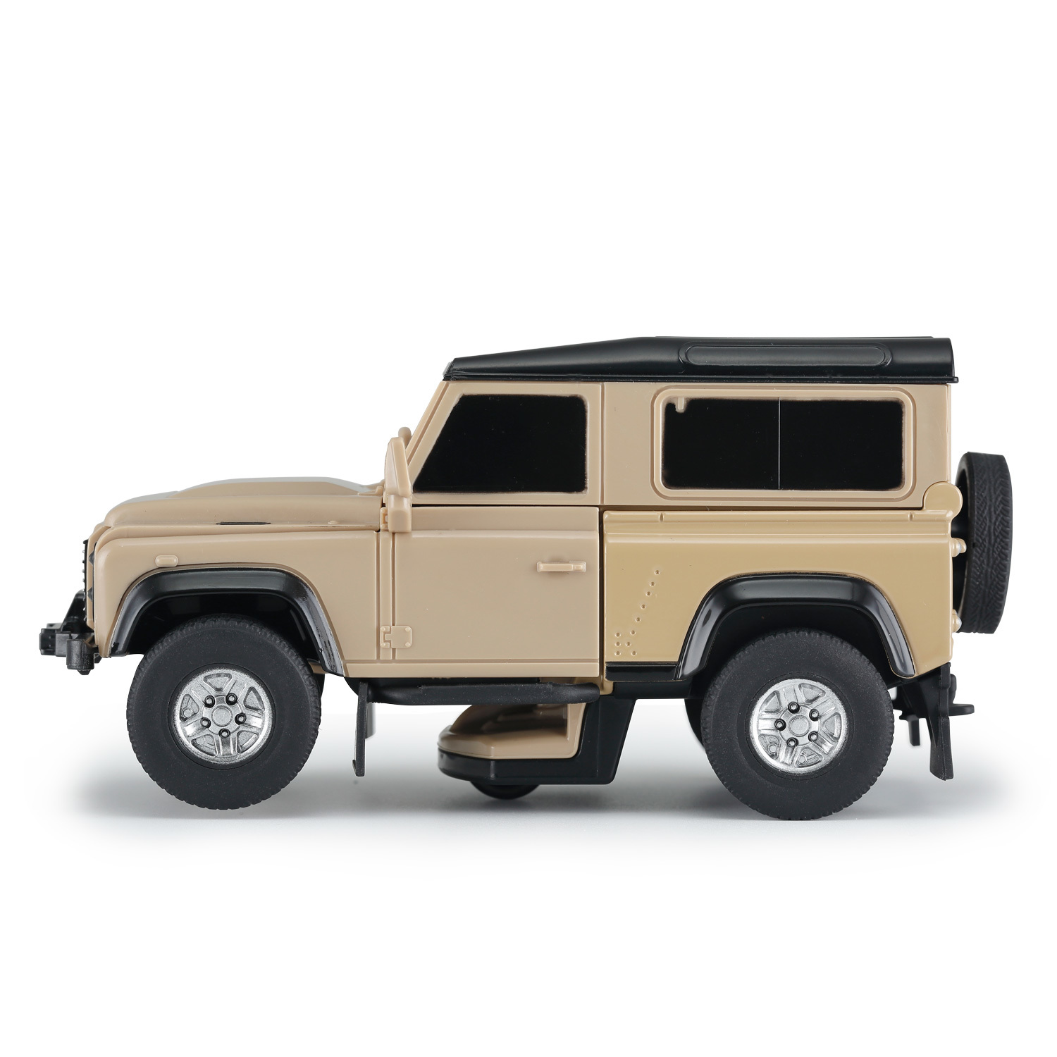 Автомобиль Rastar Land Rover Defender Трансформер 1:32 желтый 62010 - фото 4