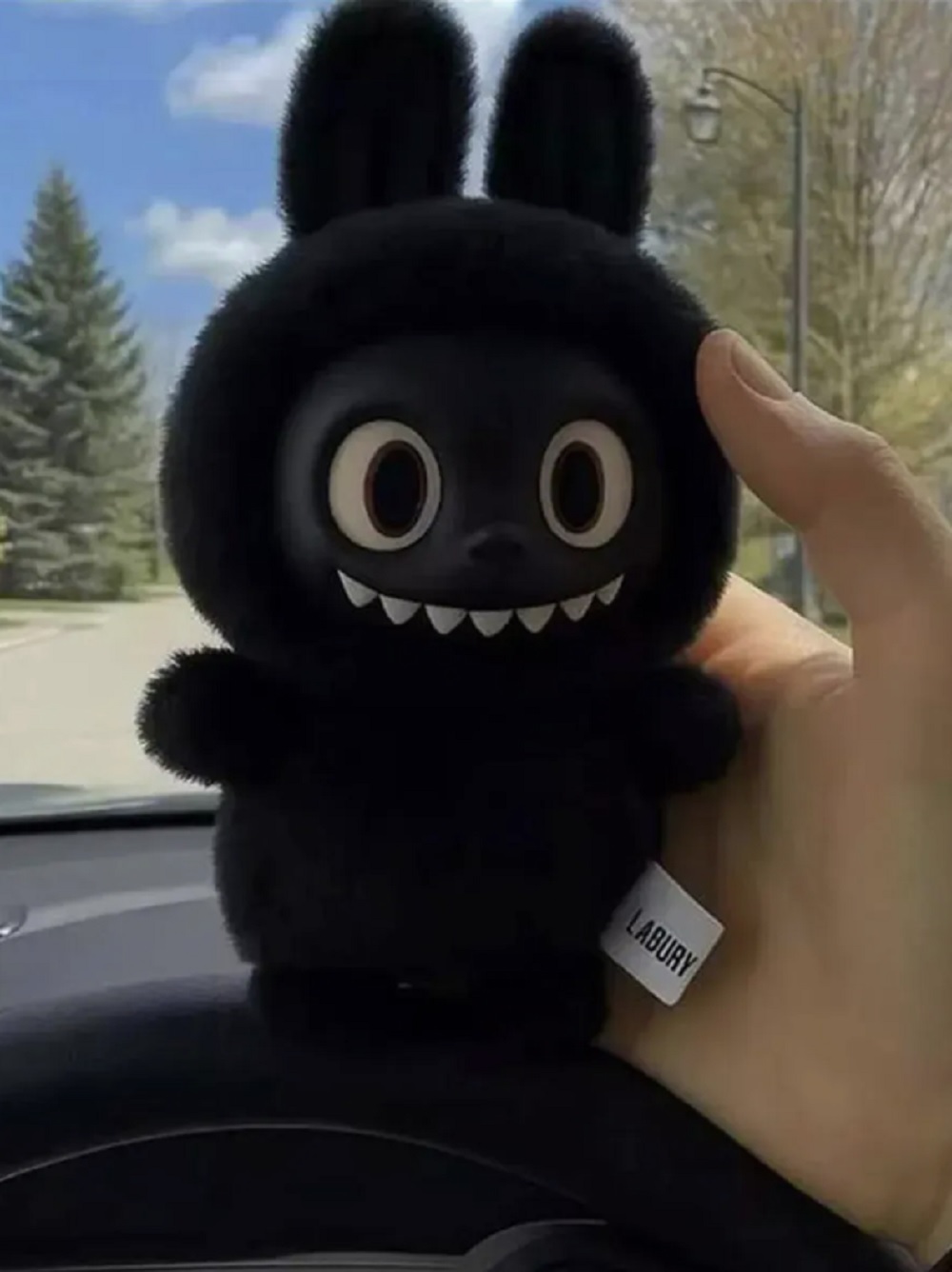 Мягкая игрушка ТОТОША Редкий черный брелок LABUBU 15 см - фото 7