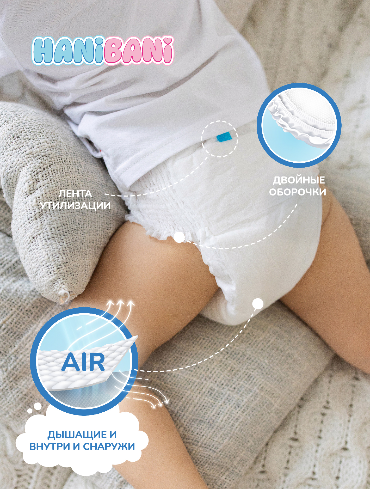 Подгузники HANIBANI Comfort XXL (15-20 кг) 28 шт. - фото 5