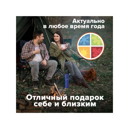 Термос Лайма классический с узким горлом 0.5 л нержавеющая сталь синий