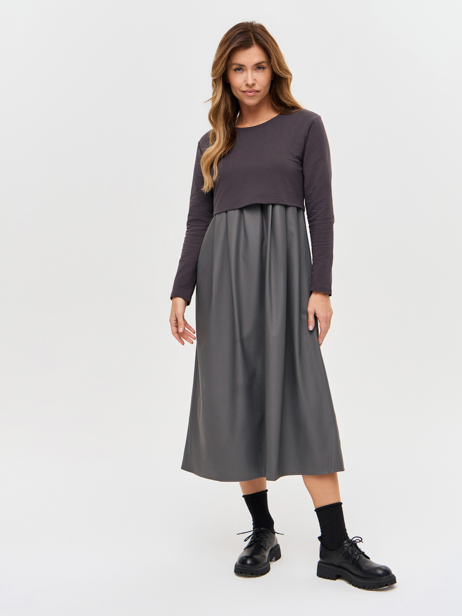 Платье для кормящих Proud Mom ПКОЖ-0500-антрацит - фото 3