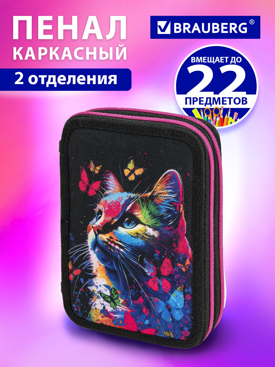 Пенал книжка Brauberg ловец бабочек - фото 1