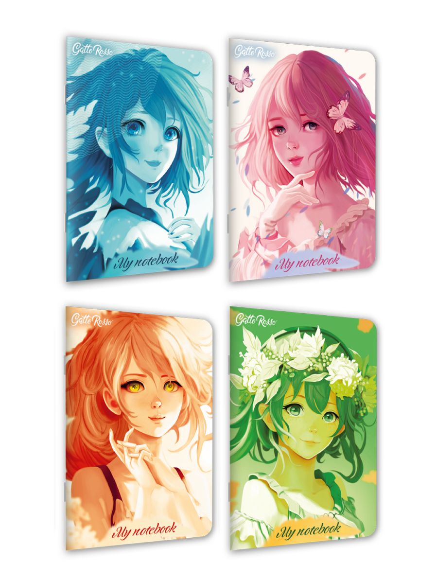 Блокнот Проф-Пресс в клетку А5 4 шт. Gatto Rosso 40 лист. - фото 9