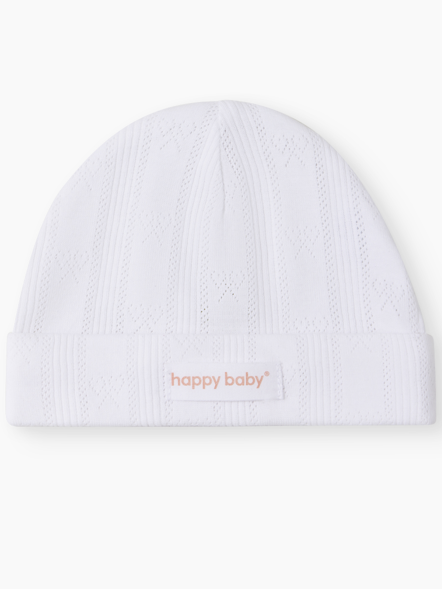 Шапочка 2 шт Happy Baby 90148-0_white-pink - фото 2