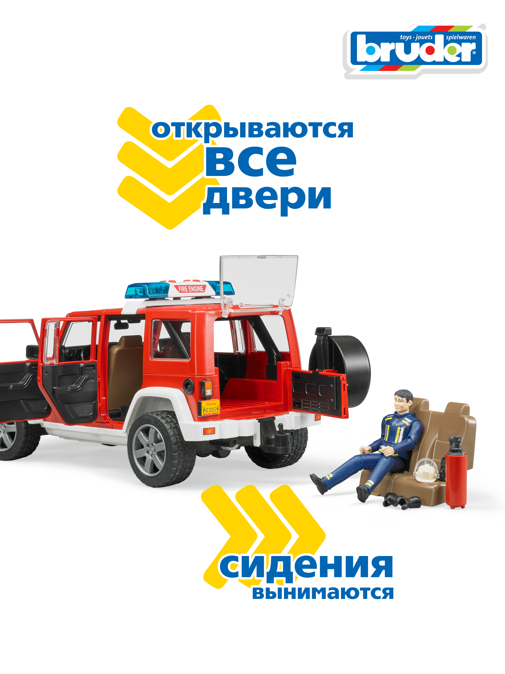 Внедорожник Bruder Jeep Wrangler Unlimited Rubicon 02-528 - фото 3