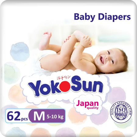 Подгузники YokoSun M (5-10 кг) 62 шт.
