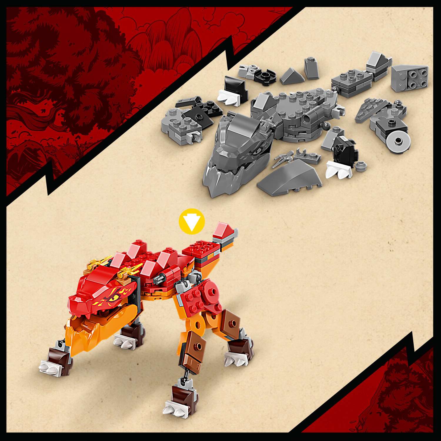 Конструктор LEGO NINJAGO Огненный дракон ЭВО Кая блочный - фото 5