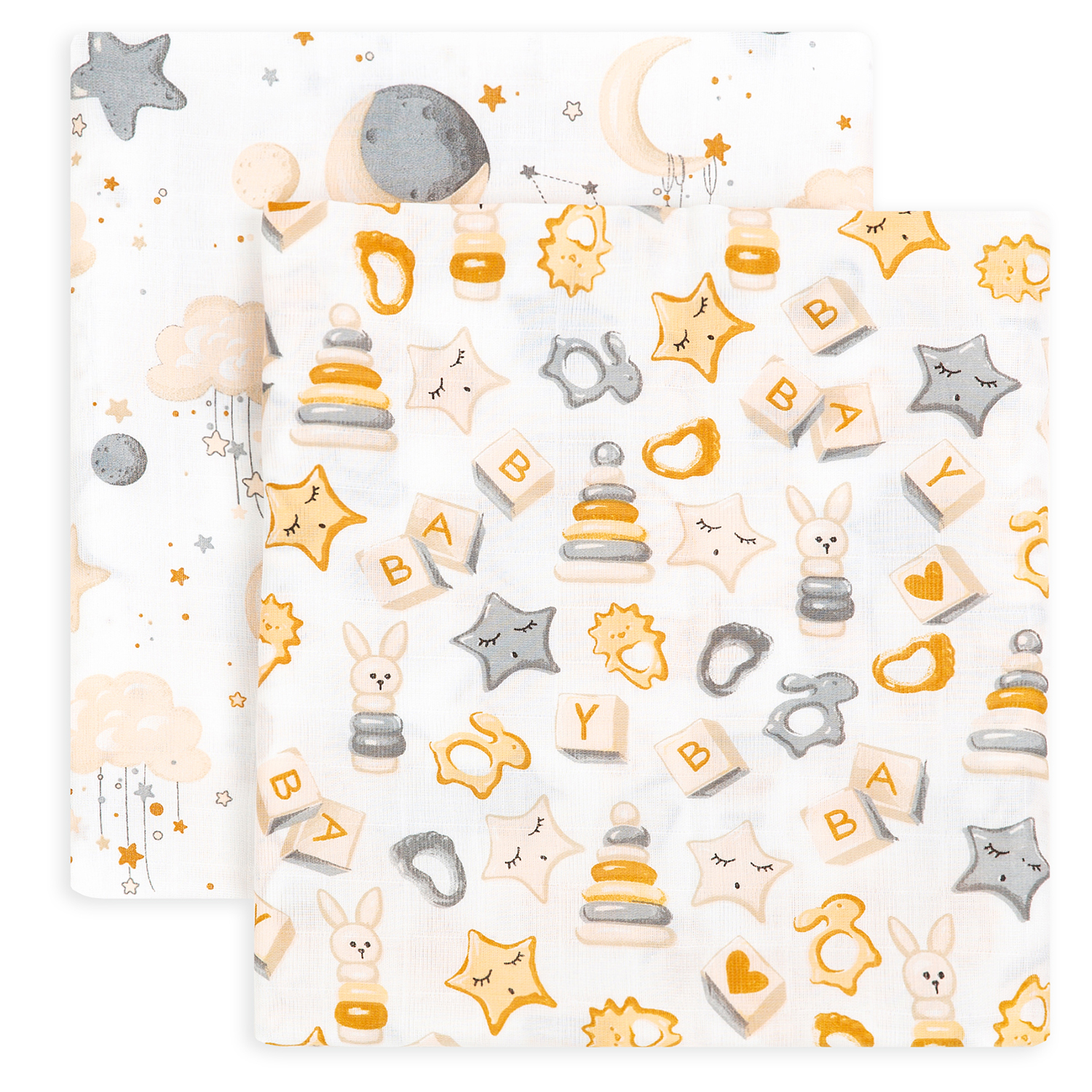 Пелёнка inlovery муслин 130x90 см 2 шт. - фото 14