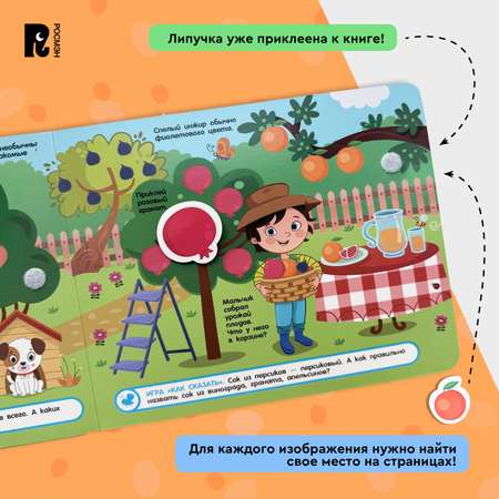 Книга с липучками Фрукты и овощи