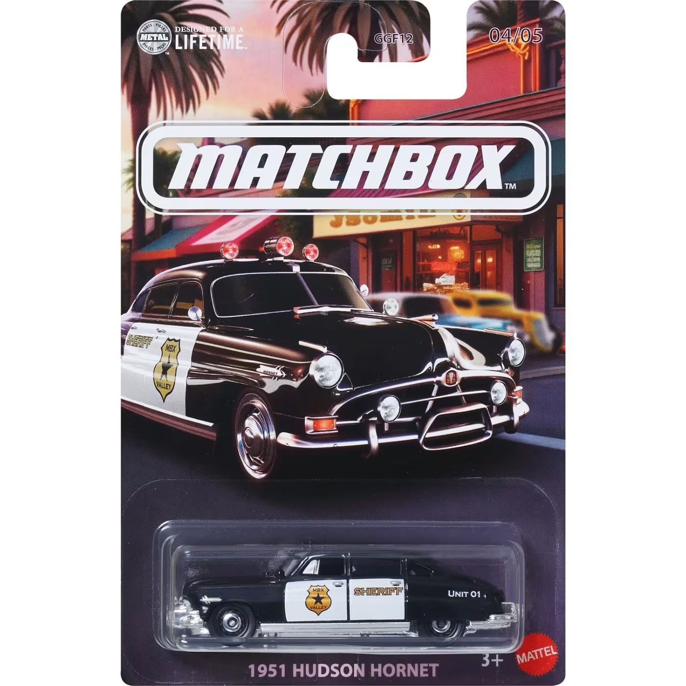 Полицейская машина Matchbox 1951 Hudson Hornet 1:64 GGF12/JCG65 - фото 5