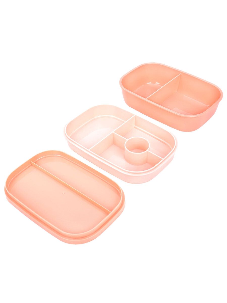 Ланч-бокс Joylux контейнер для еды с 8 отделениями и приборами 1,9 л 3 уровня 10х21х14 см - фото 11