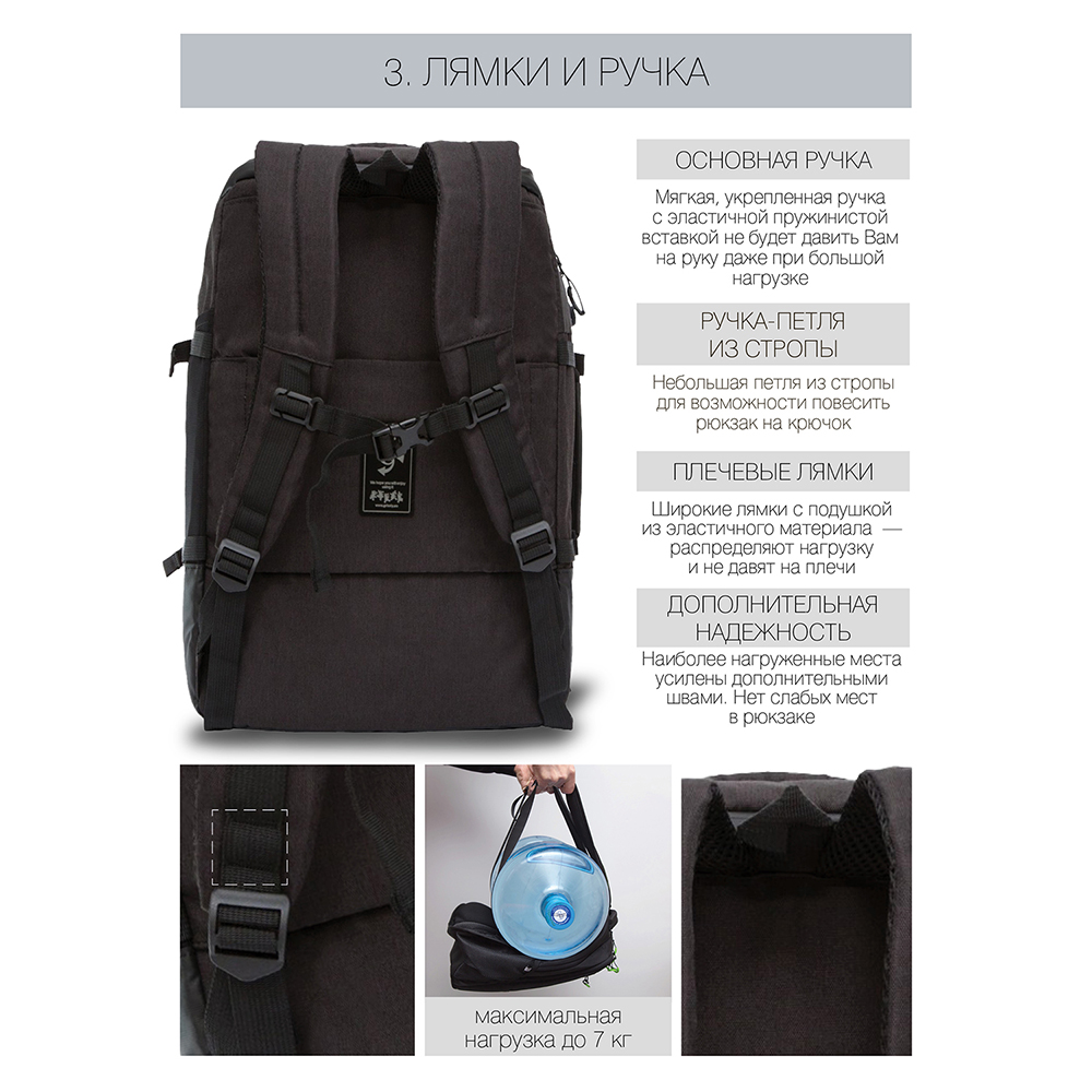 Рюкзак Grizzly мужской - фото 8