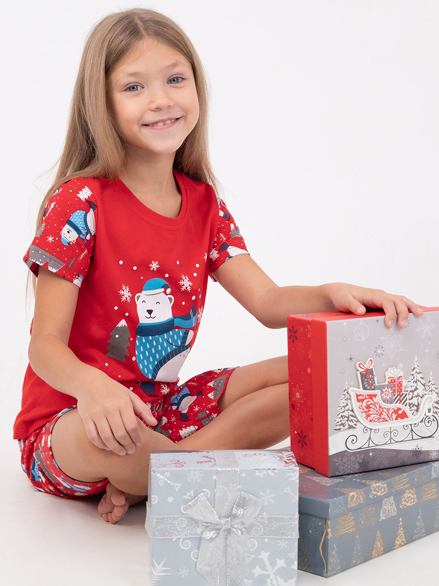 Пижама HappyFox HF00103красный - фото 1