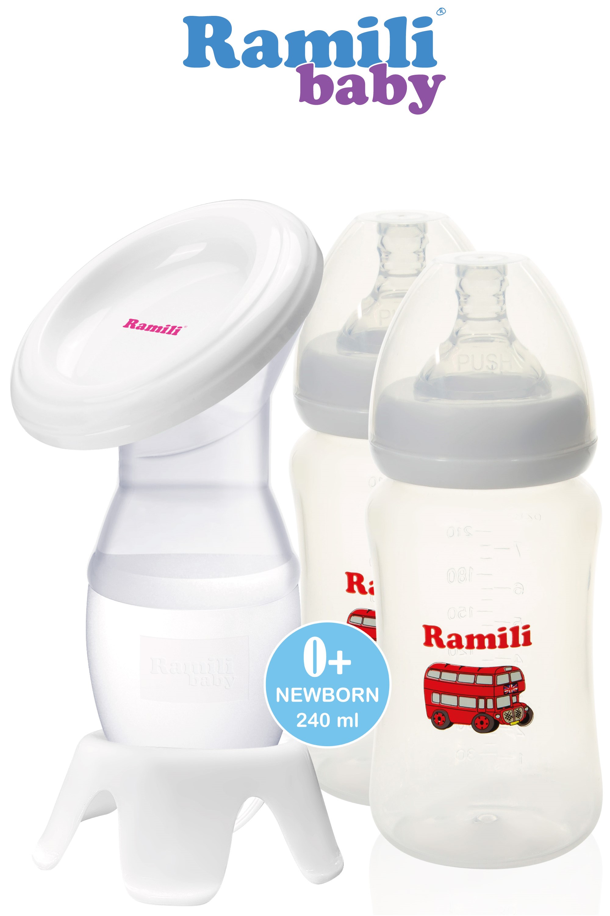 Молокоотсос ручной Ramili MC200240MLX2 с двумя бутылочками - фото 1