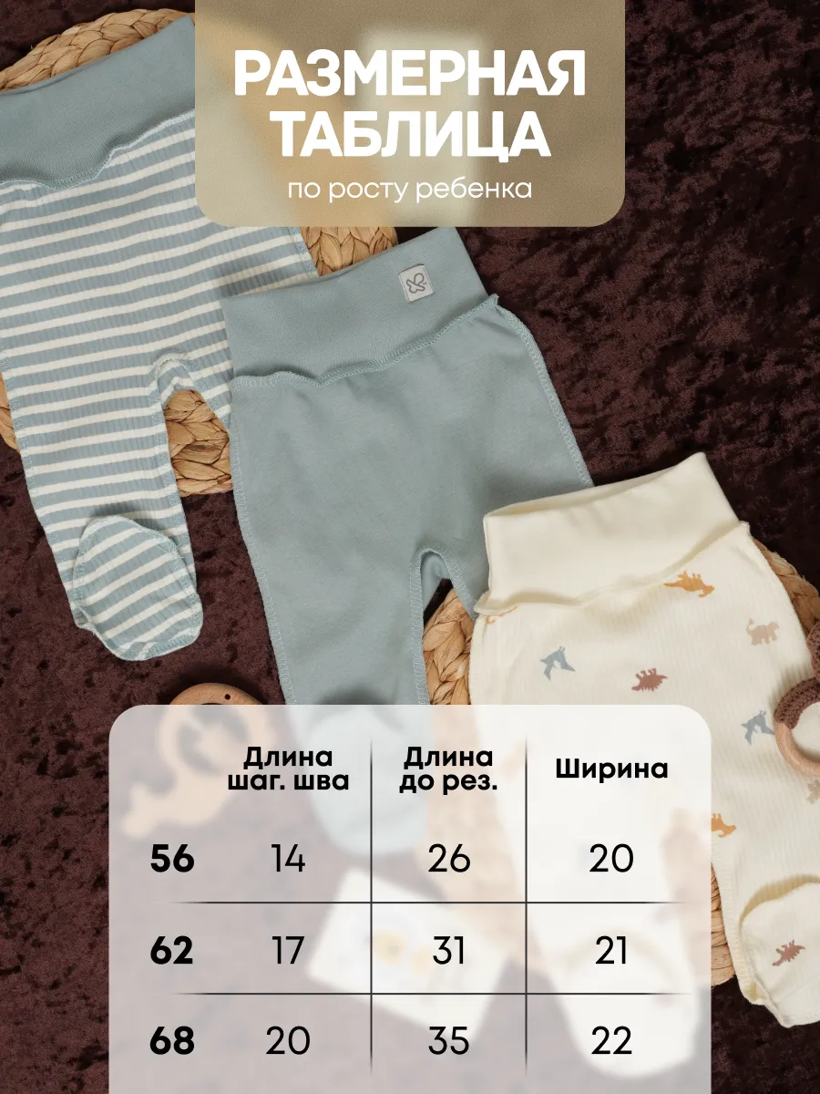 Ползунки 3 шт Супер Пупс нбр/3пр/полз/SK21/полосатыединозавры - фото 5