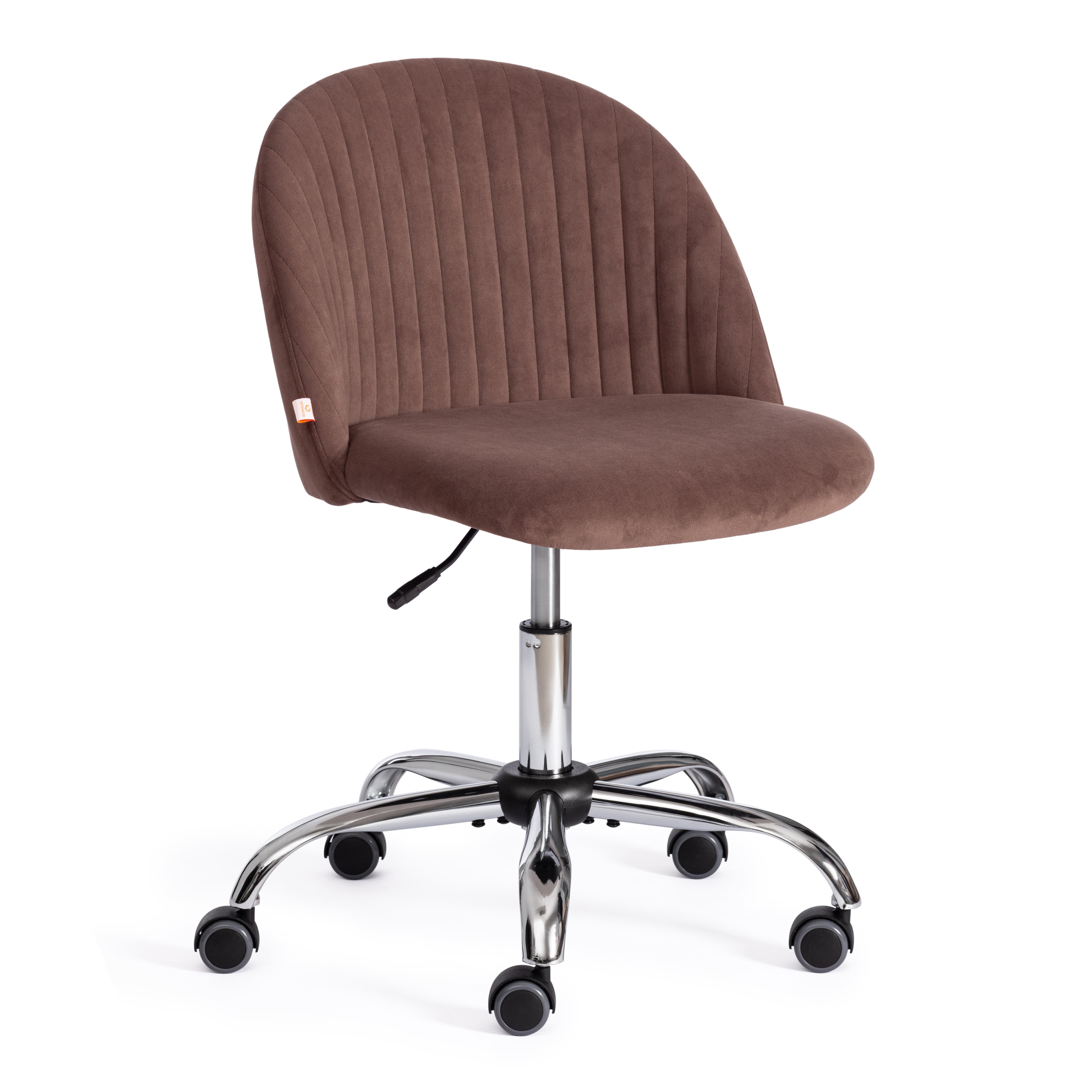 Компьютерное кресло TETCHAIR Мелоди флок коричневый - фото 2