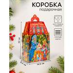 Подарочная коробка новогодняя Sima-Land Замок малый "Сияние праздника", 14,6 х 8,2 х 32 см