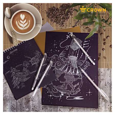 Ручка гелевая CROWN 12 шт.