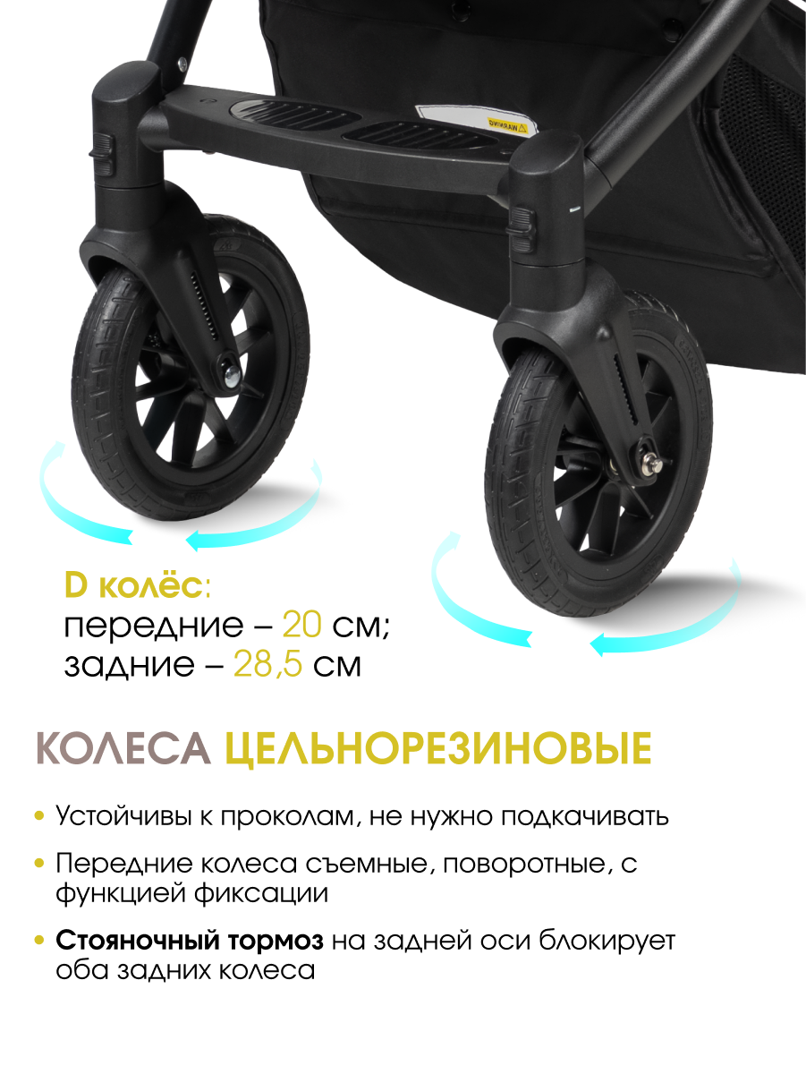 Коляска 3в1 Farfello Sola Trio Comfort черный - фото 9