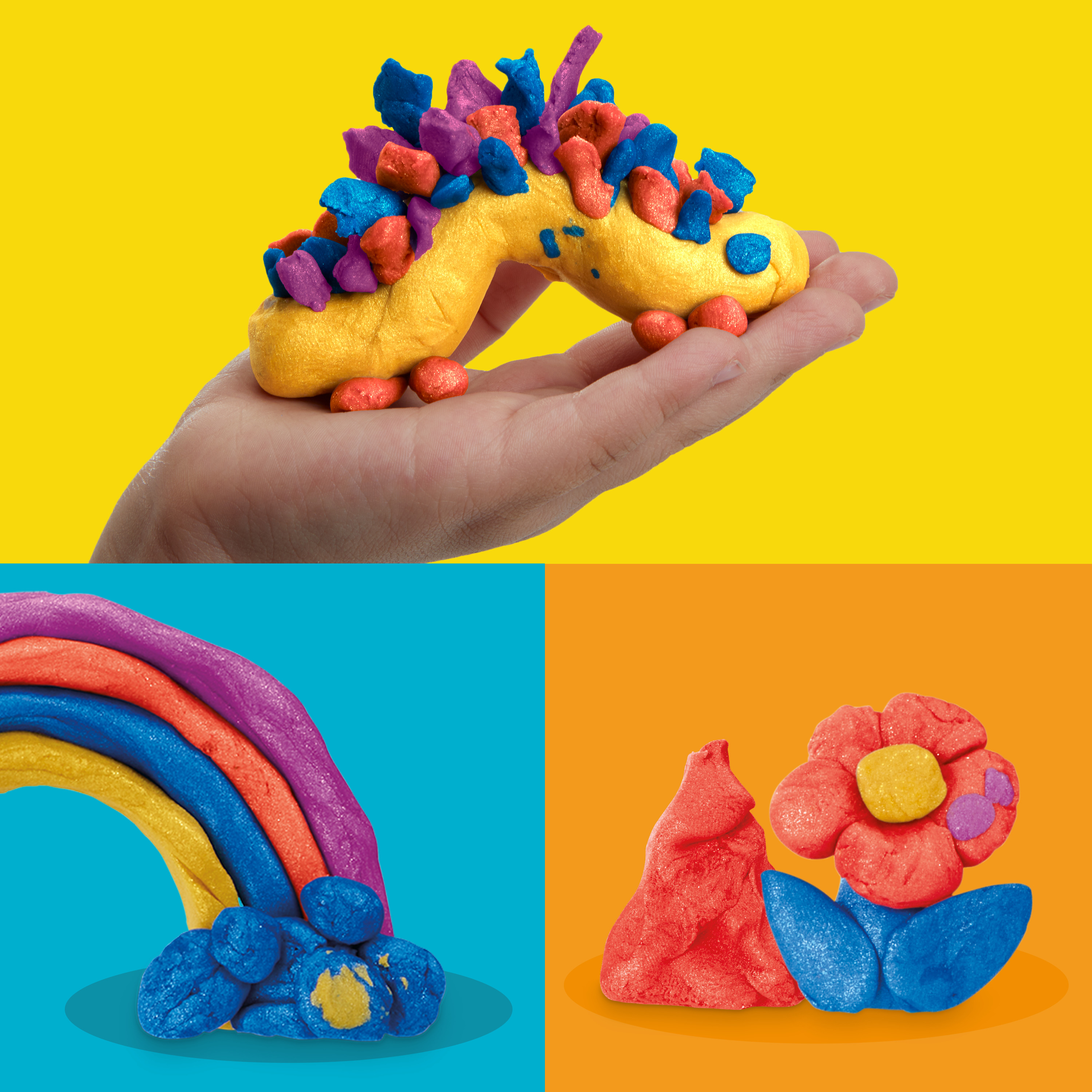 Масса для лепки Hasbro Play Doh Металлик 4шт - фото 5
