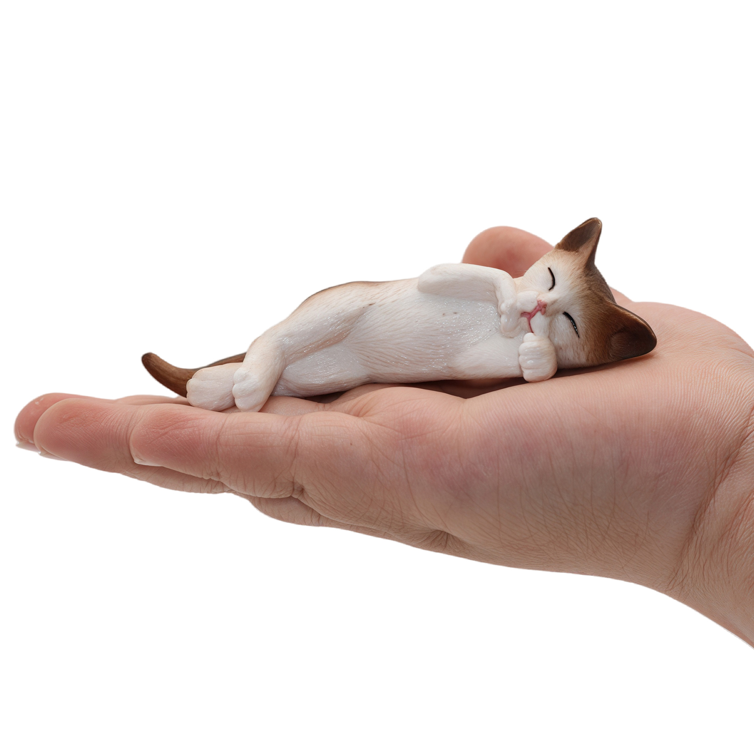 Фигурка Детское Время Кошка рыже-белая спит на боку - фото 3