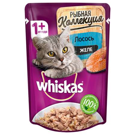 Корм для кошек Whiskas Рыбная коллекция лосось консервированный 85г
