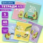 Общая тетрадь Brauberg клетка 48 лист. 5 шт.