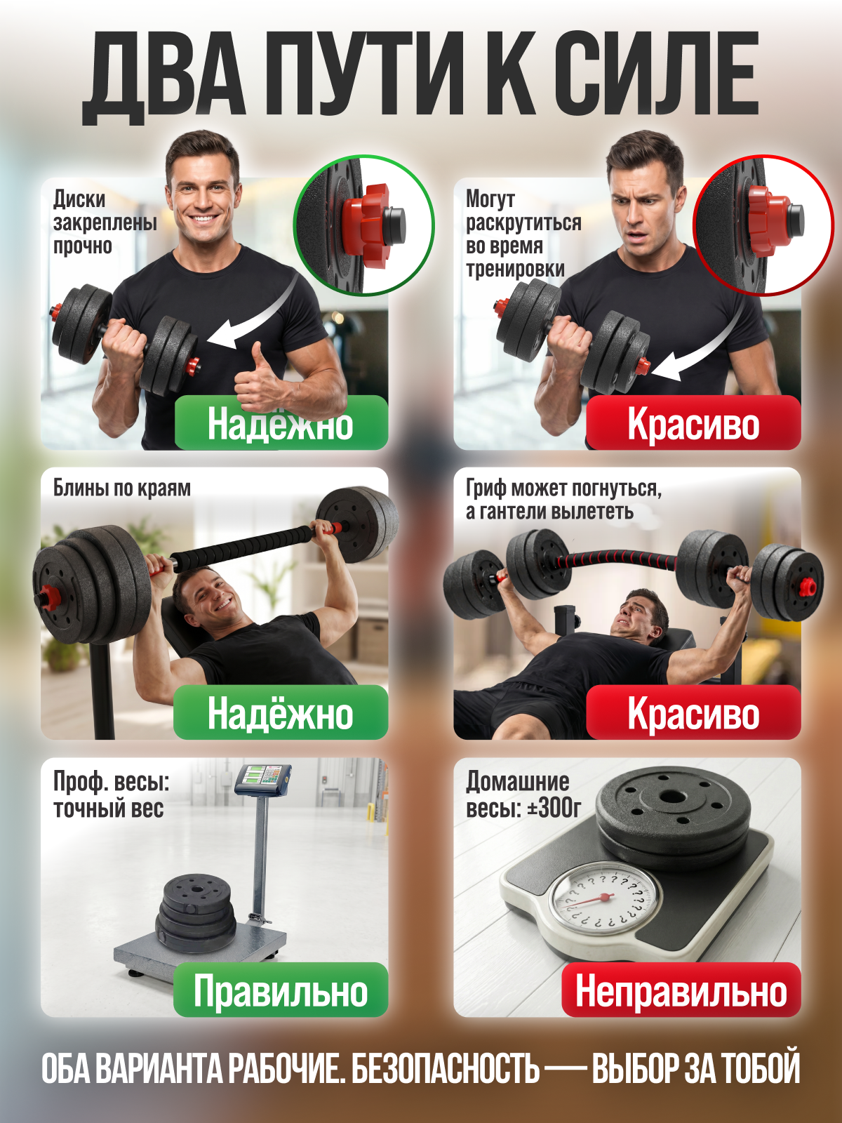 Набор блинов с грифом БлинДаГриф Гантель 5кг 2шт - фото 11