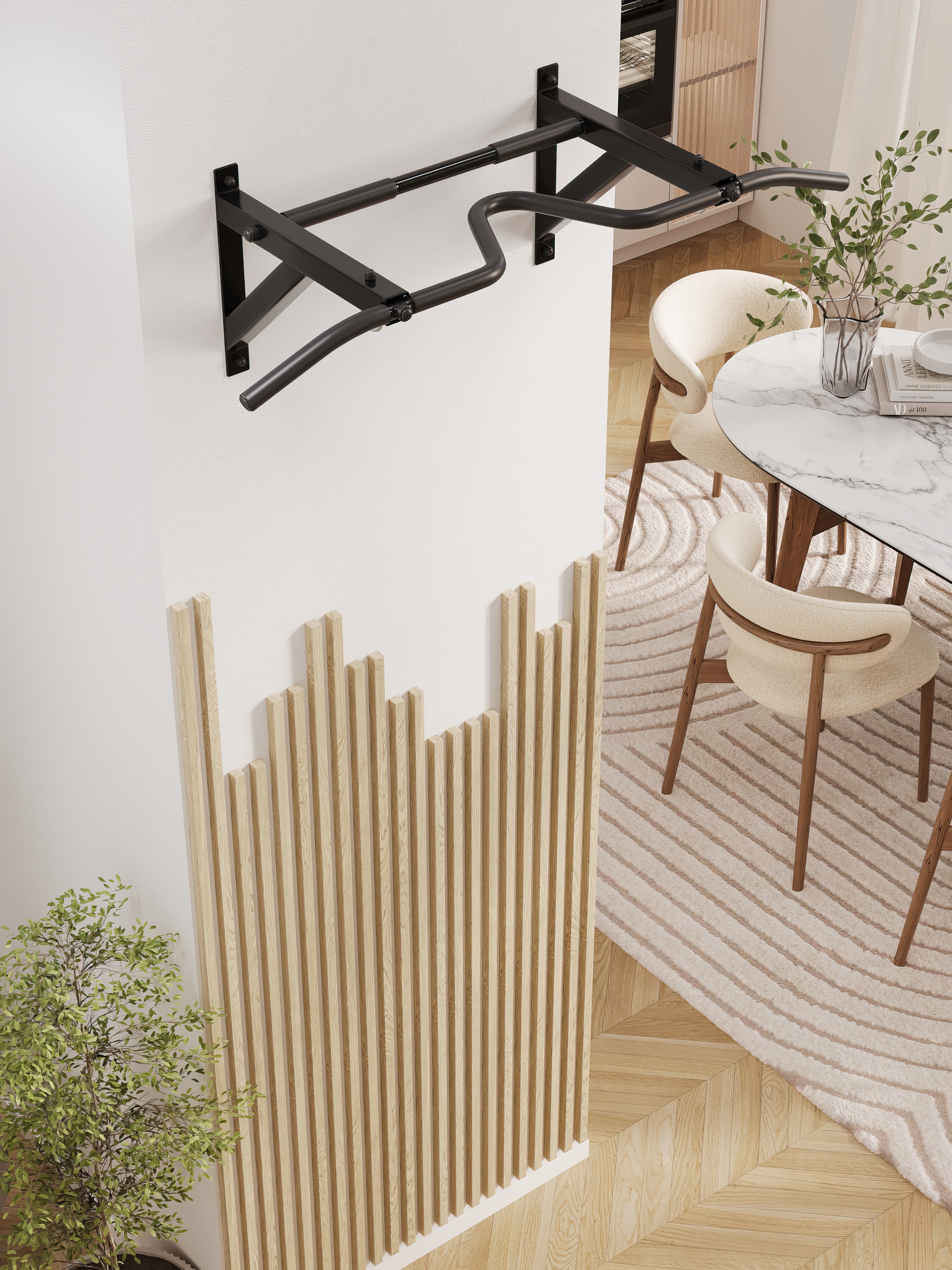 Турник настенный VENOM PRO - прорезиненные хваты - фото 6