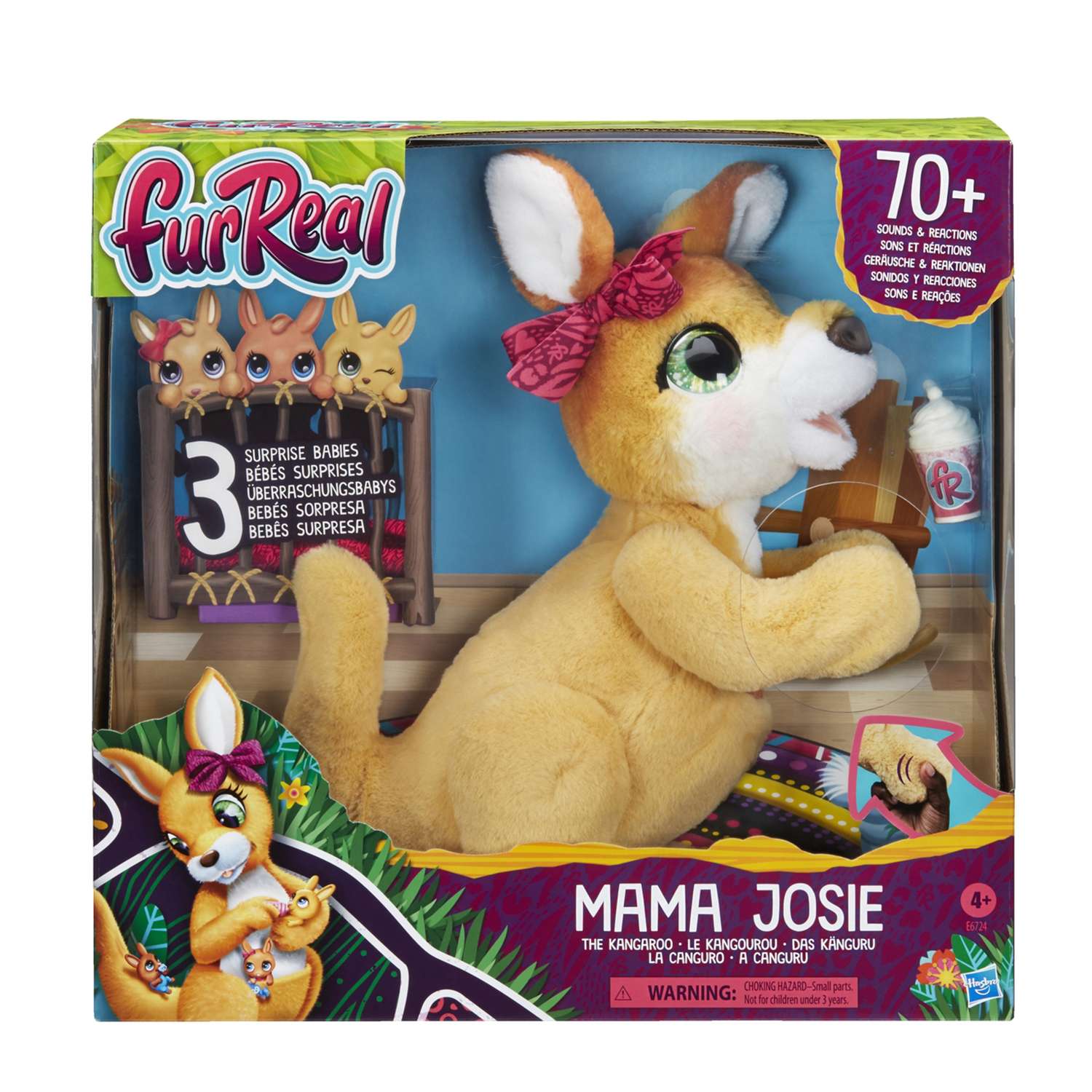 Игрушка мягкая FurReal Friends кенгуру Джози и ее малыши - фото 2